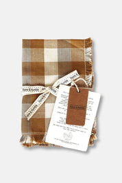 Sunset Double Check Gingham Napkins, Set of 4