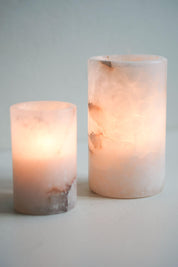 Elegant Alabaster Candle Holder