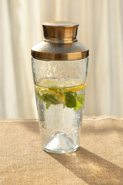 Pebbled Glass Cocktail Shaker