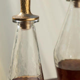 Tall Pebbled Glass Decanter
