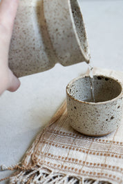 Speckled Stoneware Bedside Carafe Set | Artisan Crafted Ceramic