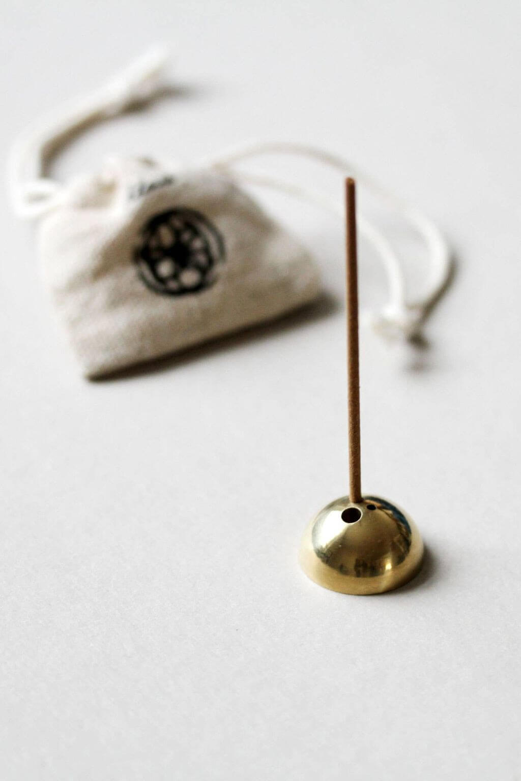 Minimalist Brass Dome Incense Stick Holder