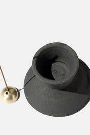 Shibui Raw Black Stoneware Incense Holder