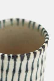 Mino Ware Handmade Striped Japanese Tea Cup