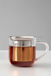 Minima™ Eva Tea Infuser Glass Mug, Wool Grey Lid