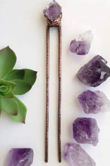Amethyst Hair Pin