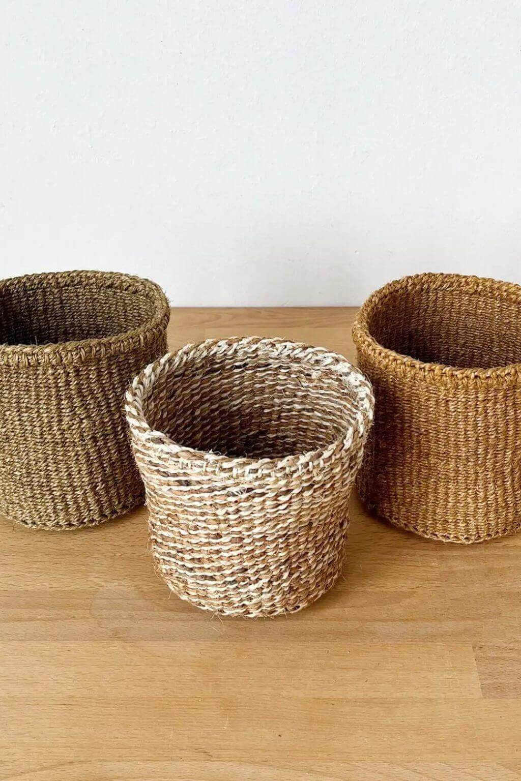 Foliage Storage Plant Basket Set of 3 | Fair Trade + Handwoven