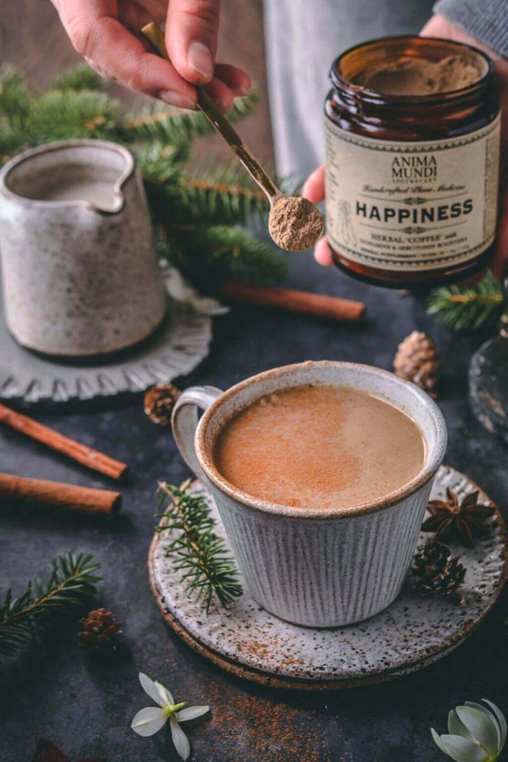 Happiness Powder | Herbal Coffee, Serotonin + Dopamine Anima Mundi Apothecary