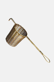 Woven Brass Tea Strainer with Handle