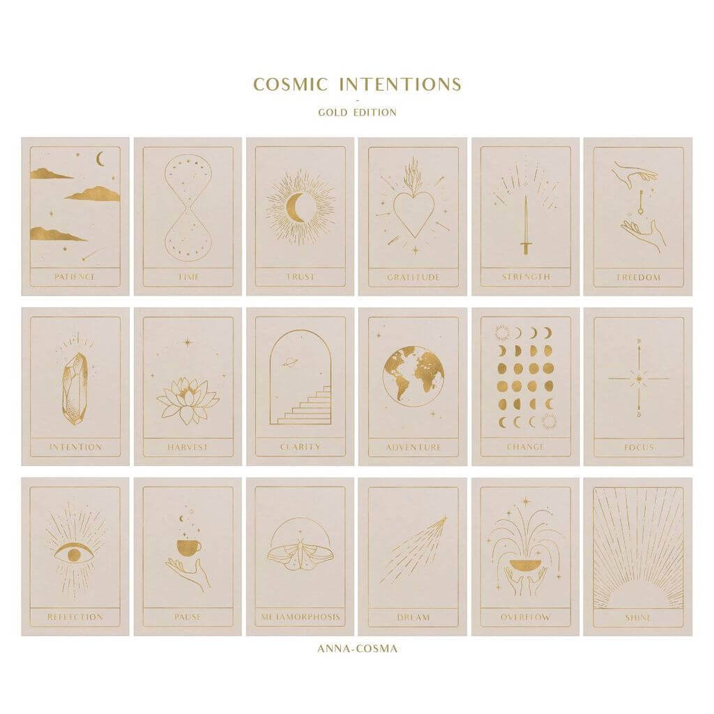 Cultiverre Cosmic Intentions, Set of 18 Cards
