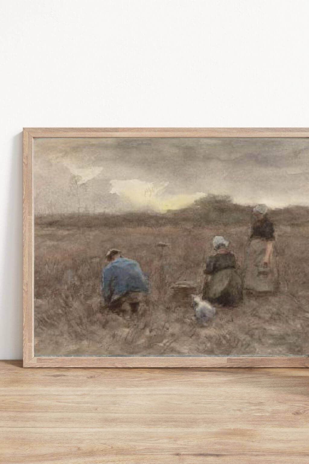 Flaxen Harvest Vintage Art Print Artisan Made