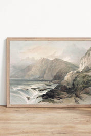 Majestic Coastline Vintage Art Print | 8x10 Artisan Made