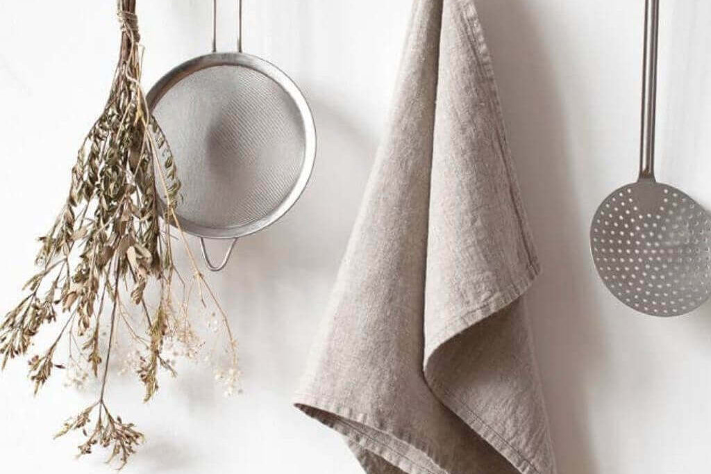 Natural Linen Kitchen Towel Artisan Made