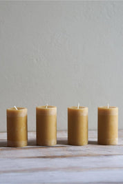 Pure Beeswax Petite Pillar Candle, 30 hour Artisan Made