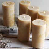 Pure Beeswax Pillar Candle, 100 hour Artisan Made