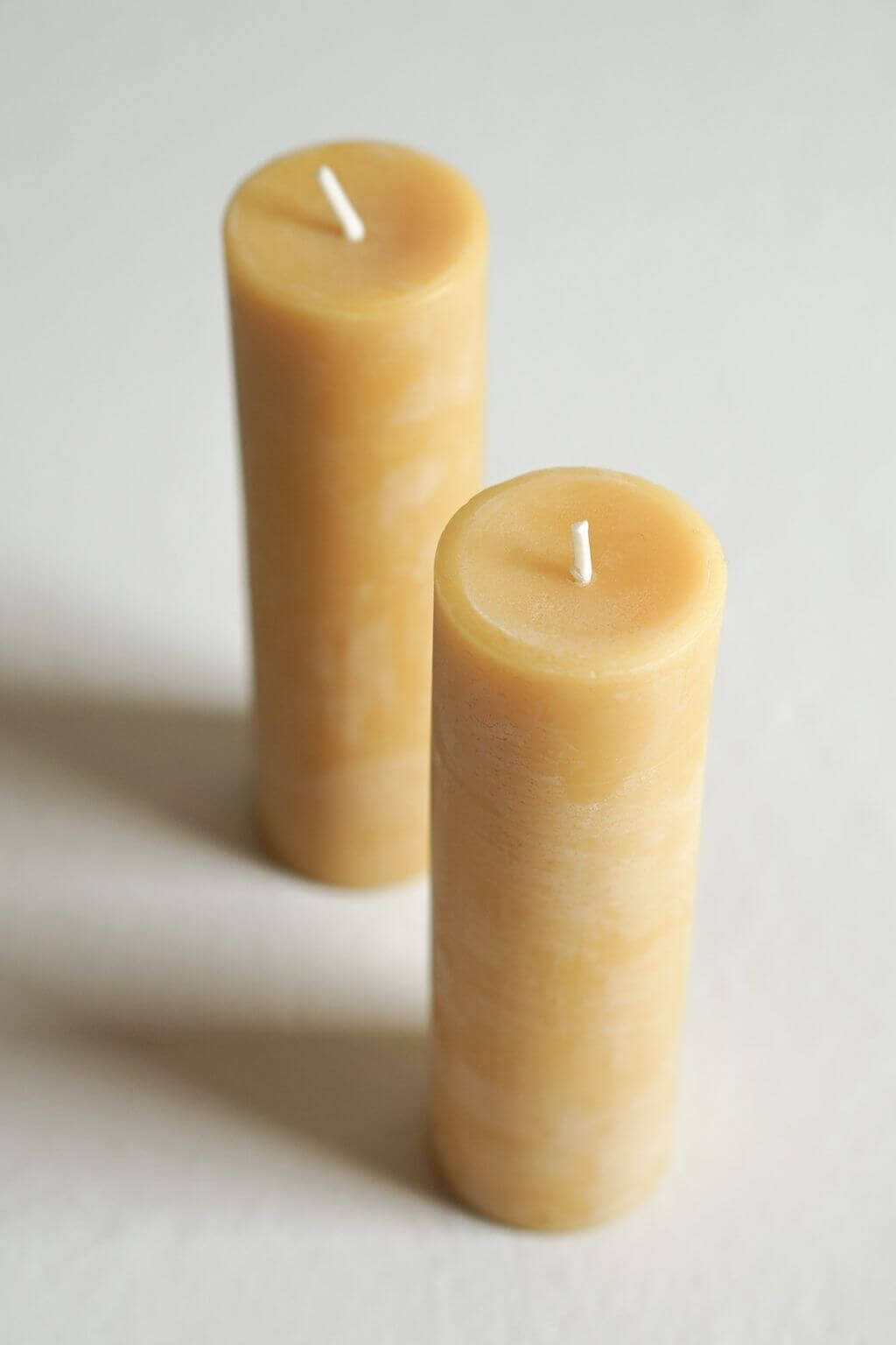 Pure Beeswax Skinny Pillar Candle, 60 hour