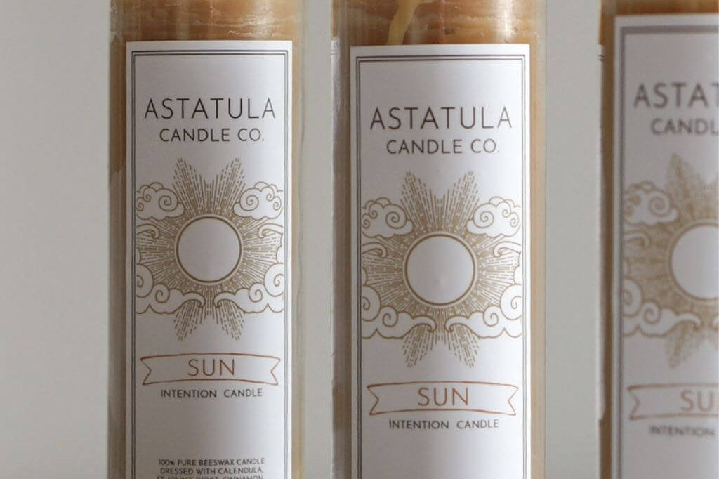 Beeswax Sun Intention Meditation Candle Astatula Candle Co.