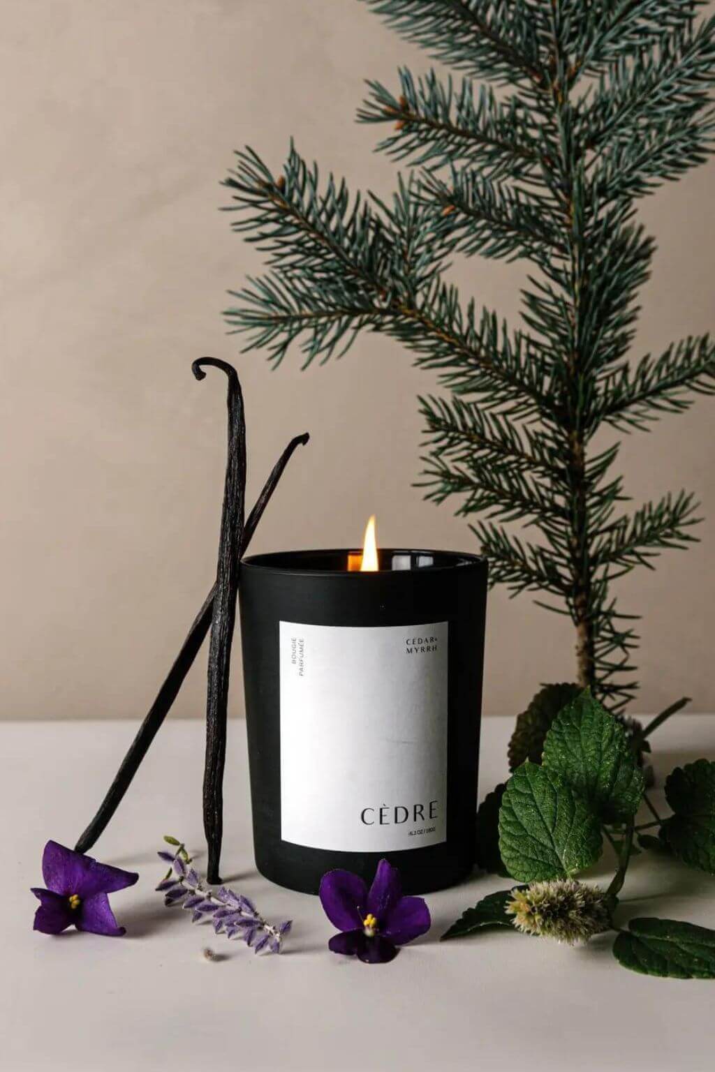 Cedar Luxury Candle | Bougie Parfumée Cèdre