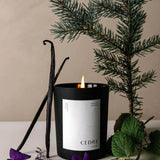 Cedar Luxury Candle | Bougie Parfumée Cèdre