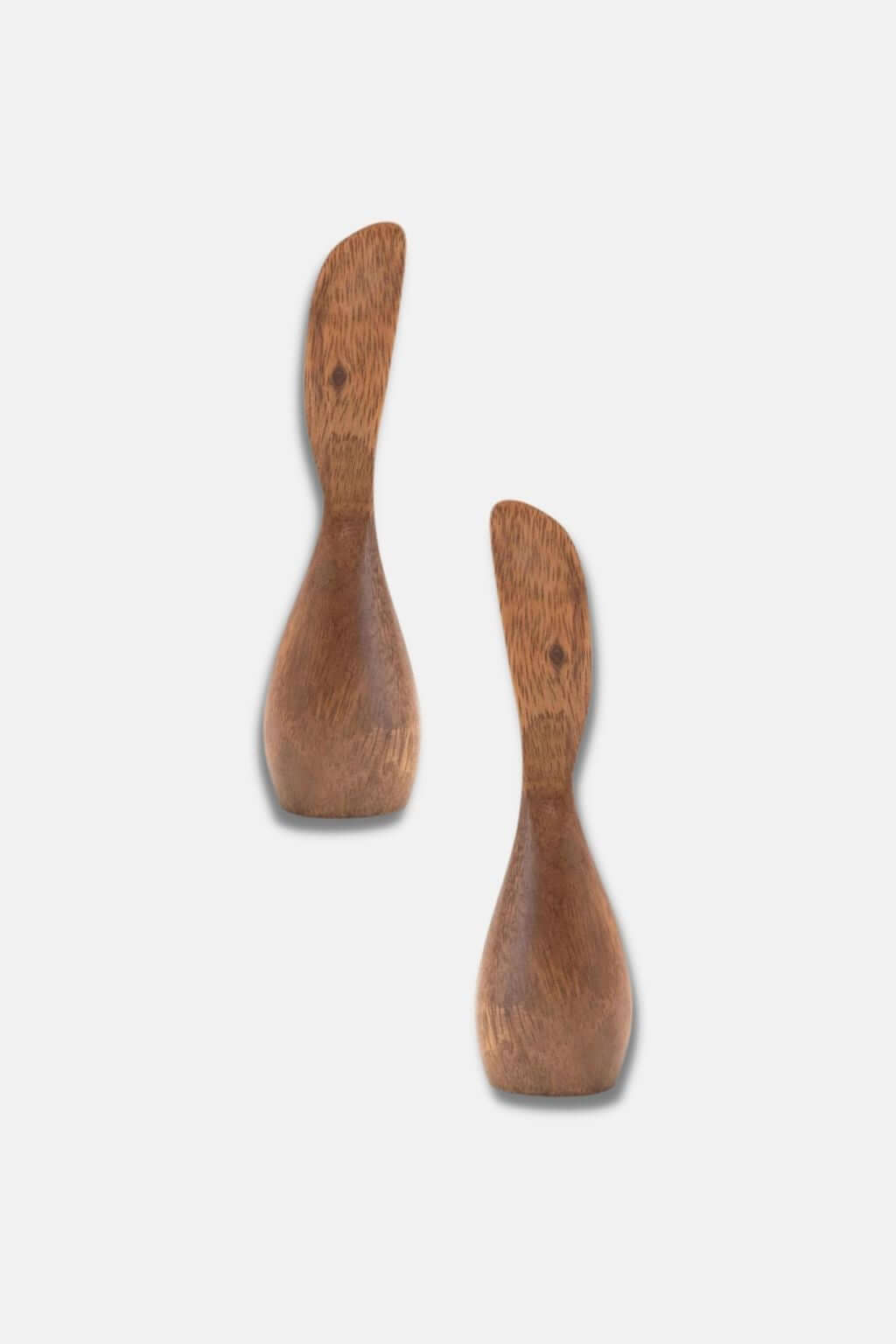Acacia Wood Standing Canapé Knives, Set of 2