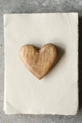 Hand Carved Mango Wood Heart