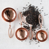 Pantry Scoops with Hammered Copper Finish