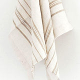 Avery Tea Towel, Stone Stripe