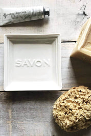 French Ceramic Savon Square Soap Dish