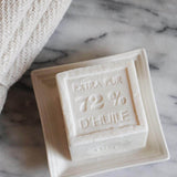 French Ceramic Savon Square Soap Dish