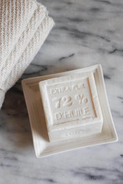 French Ceramic Savon Square Soap Dish