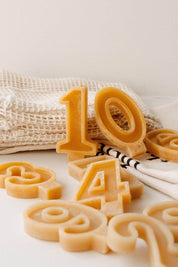 Handcrafted Beeswax Birthday Number Candles