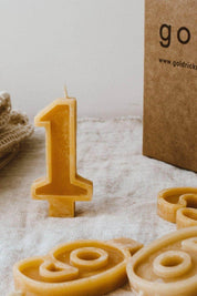Handcrafted Beeswax Birthday Number Candles