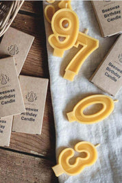 Handcrafted Beeswax Birthday Number Candles