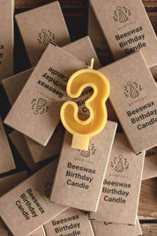 Handcrafted Beeswax Birthday Number Candles