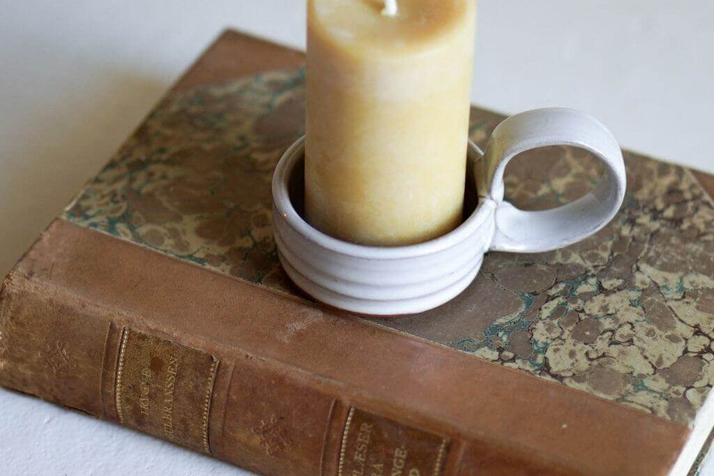 Heritage Candleholder with Handle Gravesco Pottery
