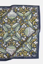 Amelia Bandana | Lush Verdant Blooms on Navy