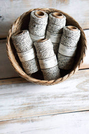 Metallic Hemp Cord Spool | Natural Silver Glitter Hemptique