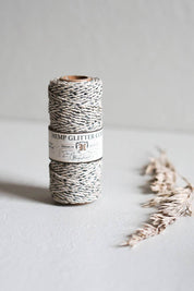 Metallic Hemp Cord Spool | Natural Silver Glitter Hemptique