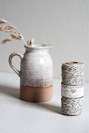 Metallic Hemp Cord Spool | Natural Silver Glitter Hemptique