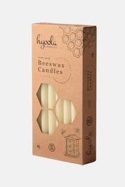 White Beeswax 10" Taper Candles, Box of 12