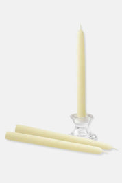 White Beeswax 8" Taper Candles, Box of 12