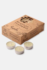 White Beeswax Tealight Candles, Box of 24
