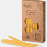 Yellow Beeswax 6" Skinny Celebration Taper Candles, Box of 50