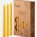 Yellow Beeswax 8" Taper Candles, Box of 12