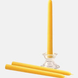 Yellow Beeswax 8" Taper Candles, Box of 12