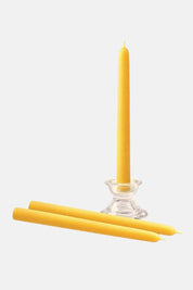 Yellow Beeswax 8" Taper Candles, Box of 12