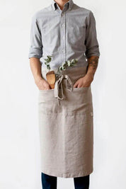 Natural Linen Garcon Apron