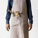 Natural Washed Linen Luxury Apron