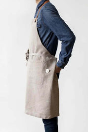 Natural Washed Linen Luxury Apron