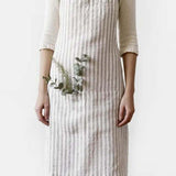 Striped Natural Linen Daily Apron